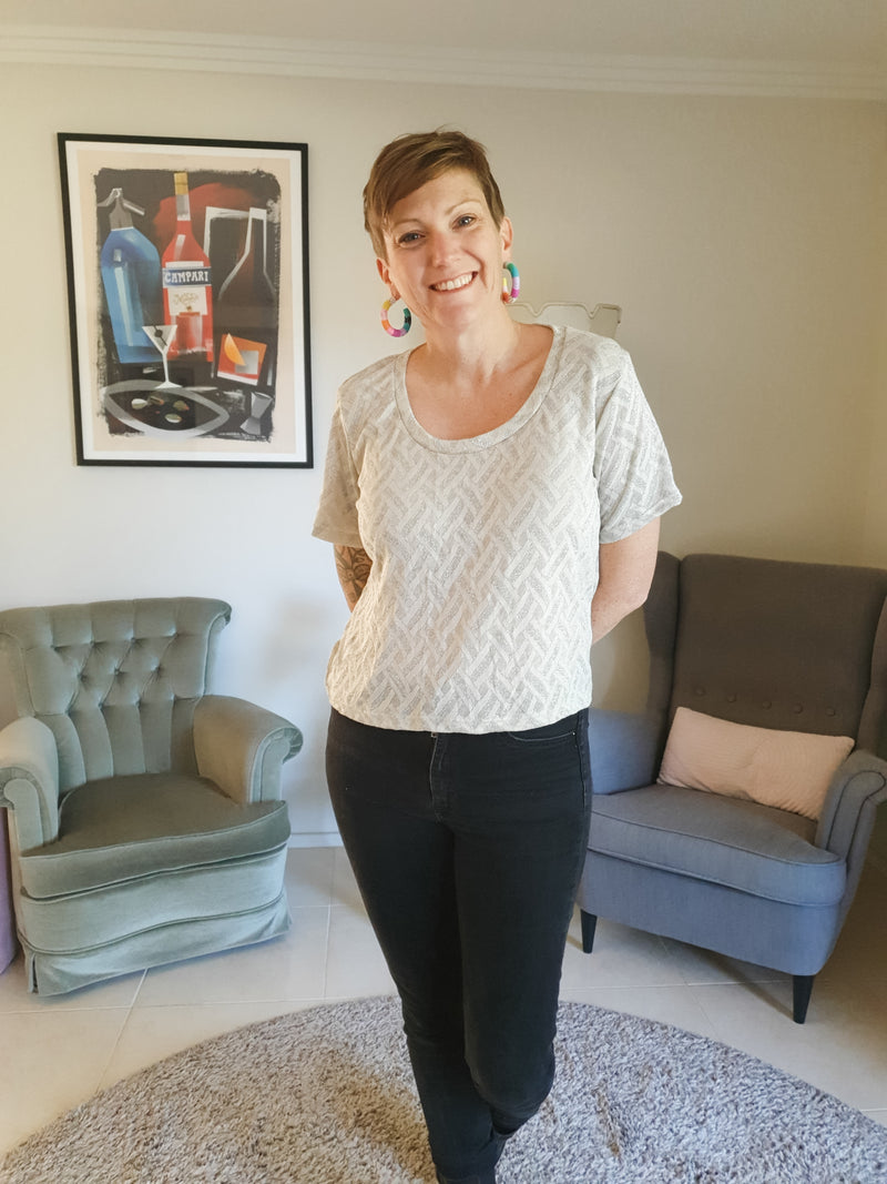 Silver Lurex Iris Top