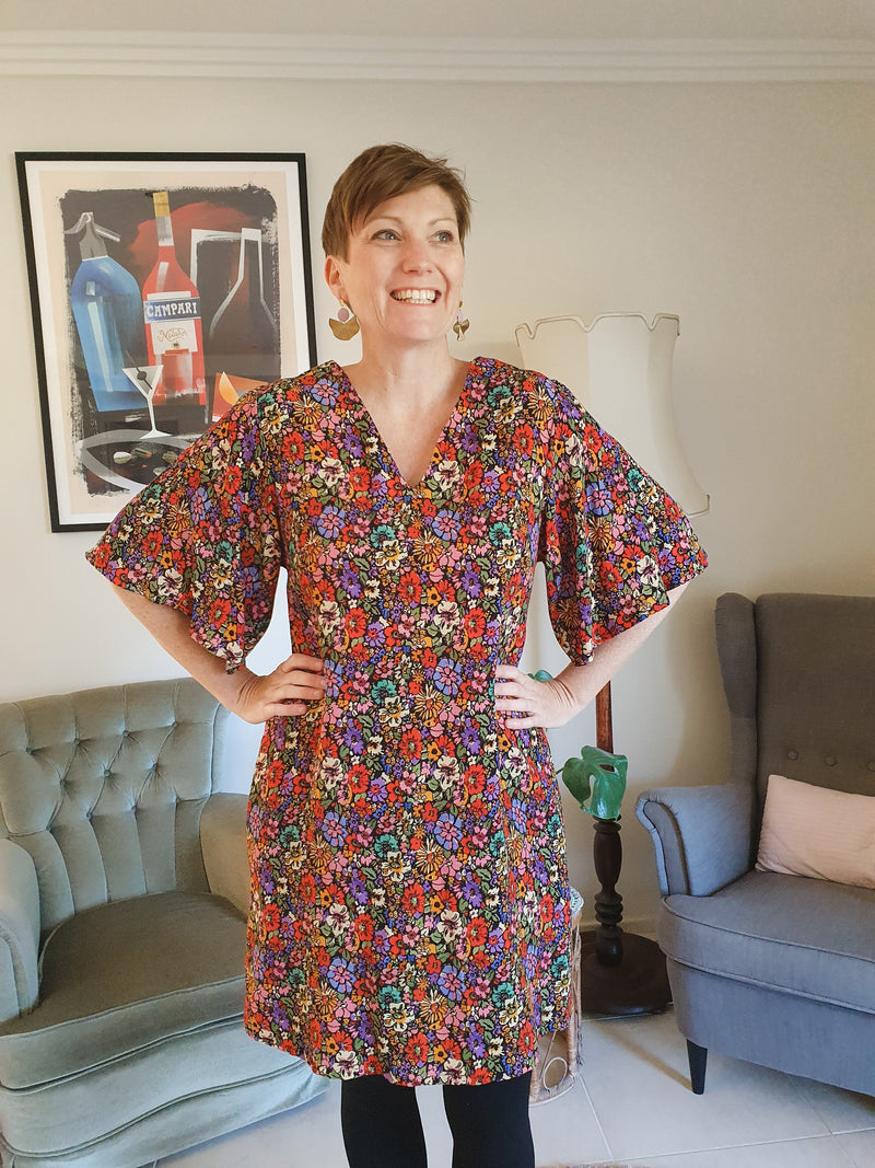 SAMPLE: Floral fantasy Sadie Dress