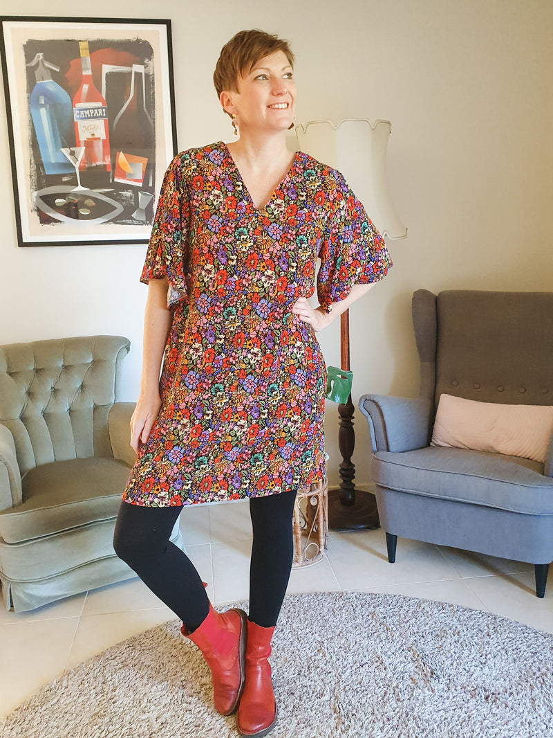 SAMPLE: Floral fantasy Sadie Dress