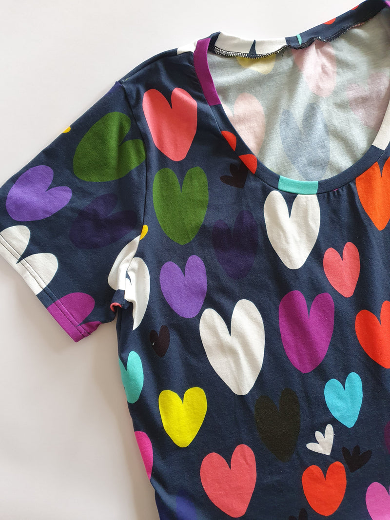 Second: Heart print Iris Tee