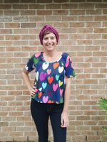Second: Heart print Iris Tee