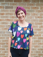 Second: Heart print Iris Tee