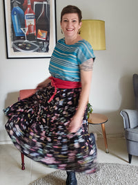 Azure handwoven silk Vivienne Top
