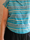 Azure handwoven silk Vivienne Top