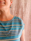 Azure handwoven silk Vivienne Top