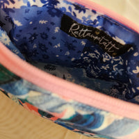 Painterly floral make-up zip pouch