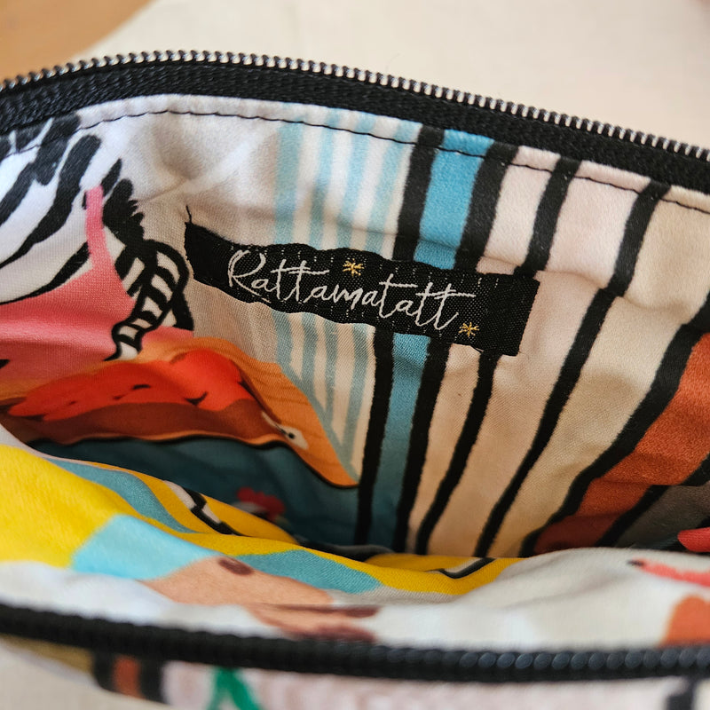 Cobra make-up zip pouch