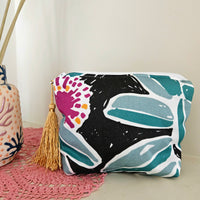 Powderpuff make-up zip pouch