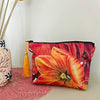 Fantastical floral make-up zip pouch
