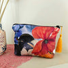 Fantastical floral make-up zip pouch
