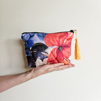 Fantastical floral make-up zip pouch