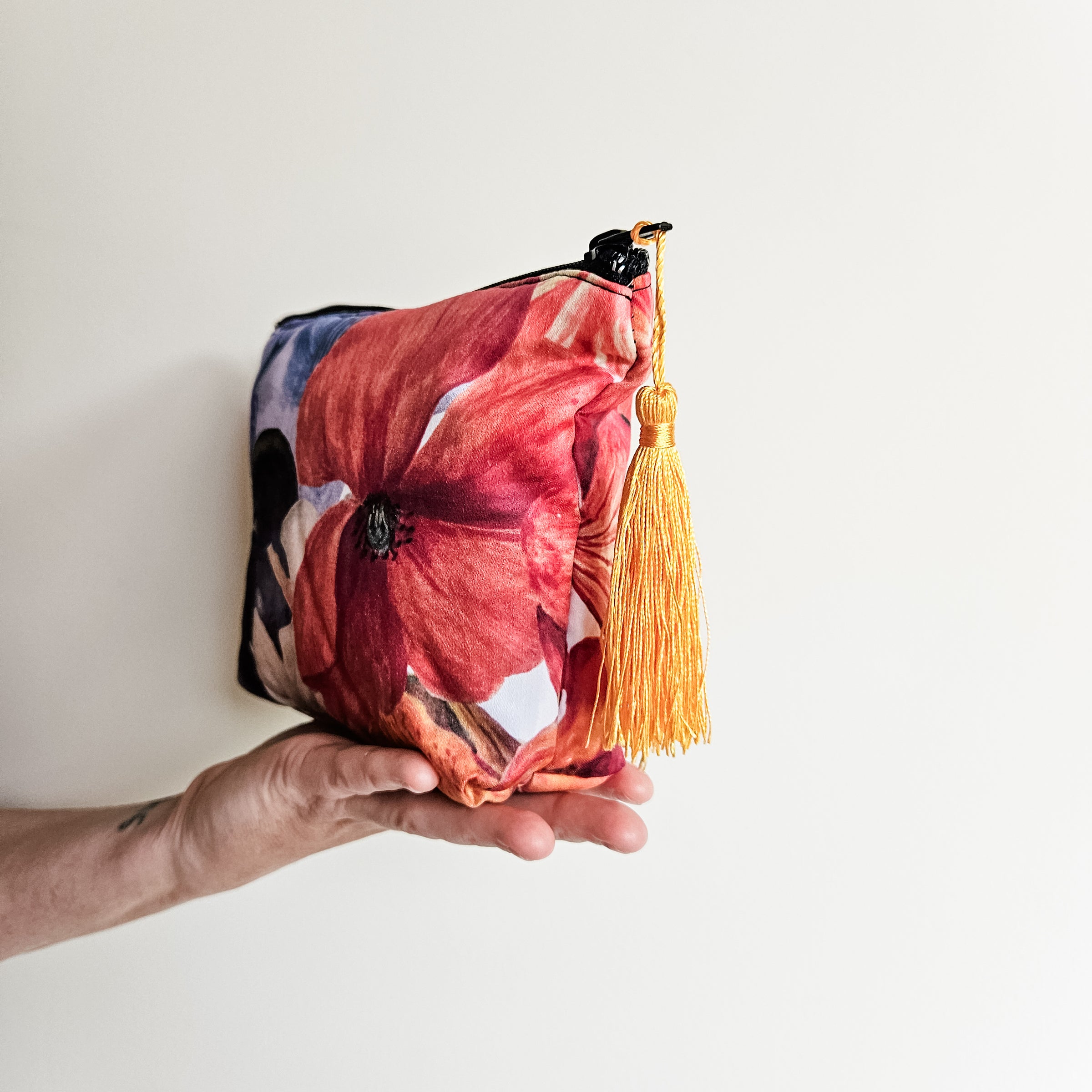 Fantastical floral make-up zip pouch