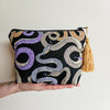 Cobra make-up zip pouch
