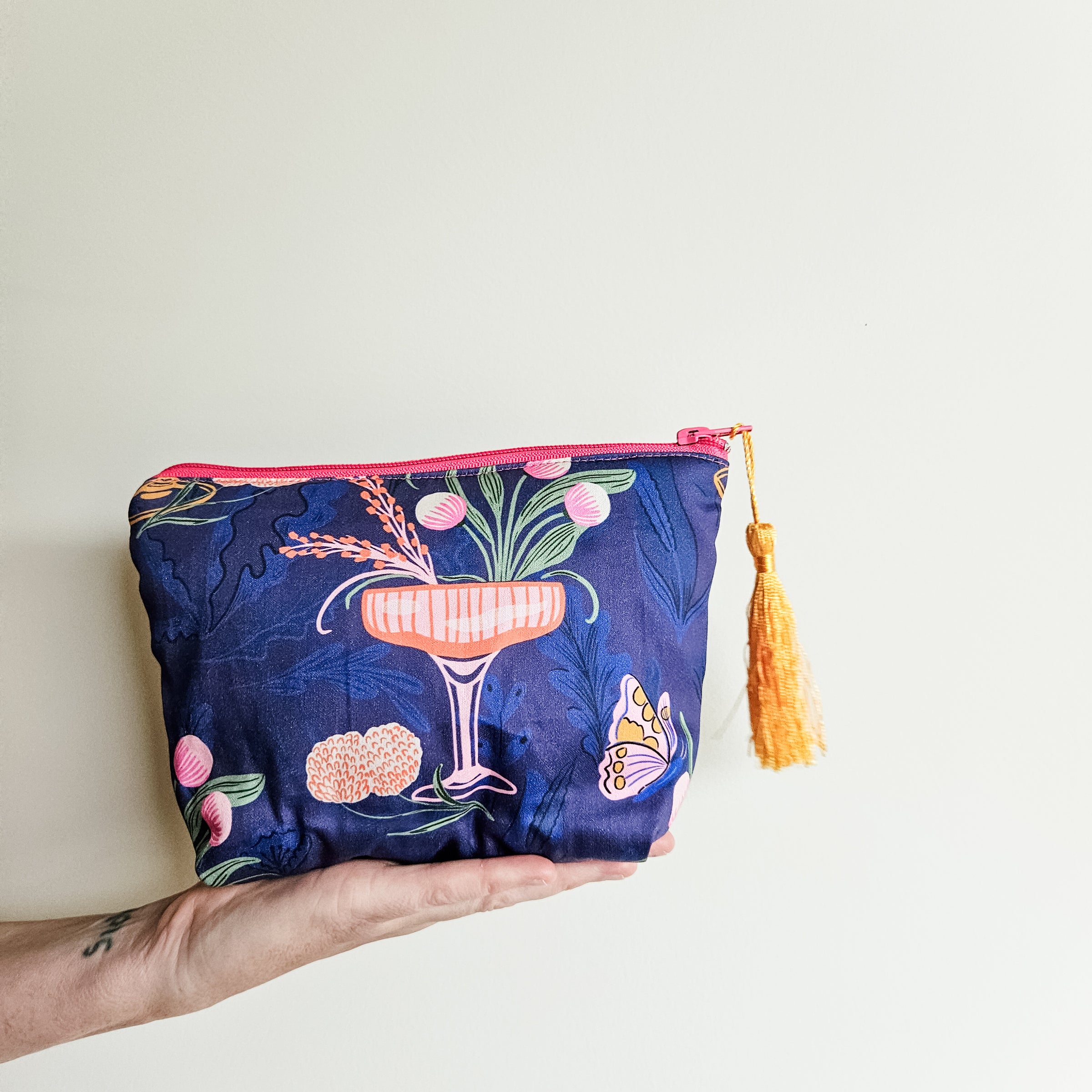 Petal punch make-up zip pouch