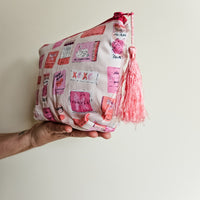 Matchboxes make-up zip pouch