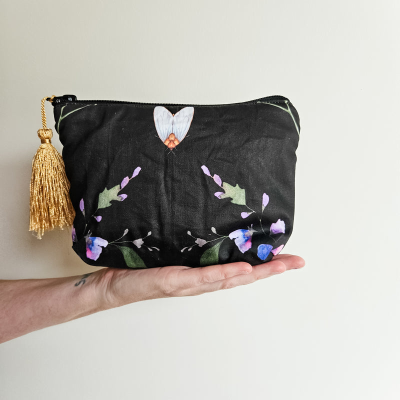 Secret Garden make-up zip pouch