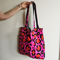 Animal print tote bag