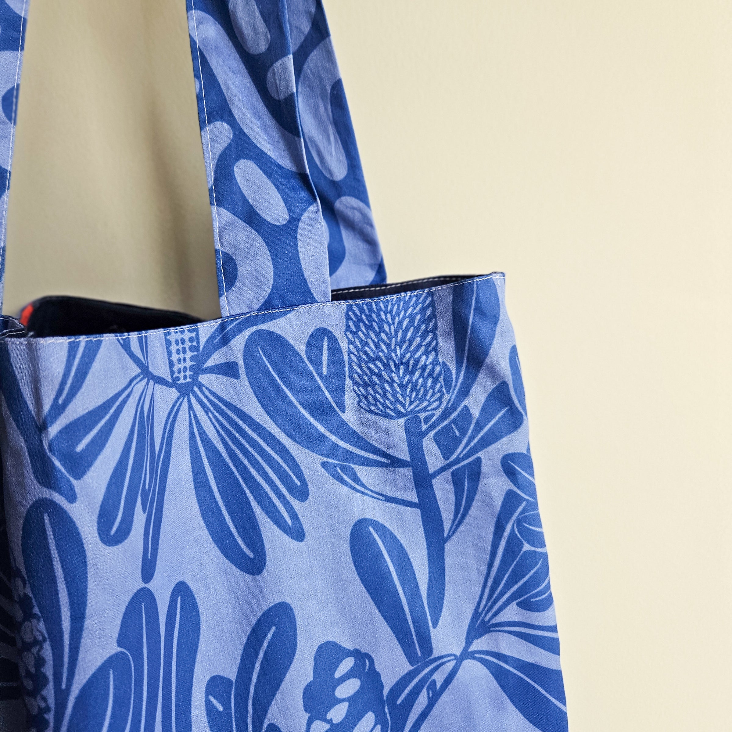 Retro Banksia print tote bag