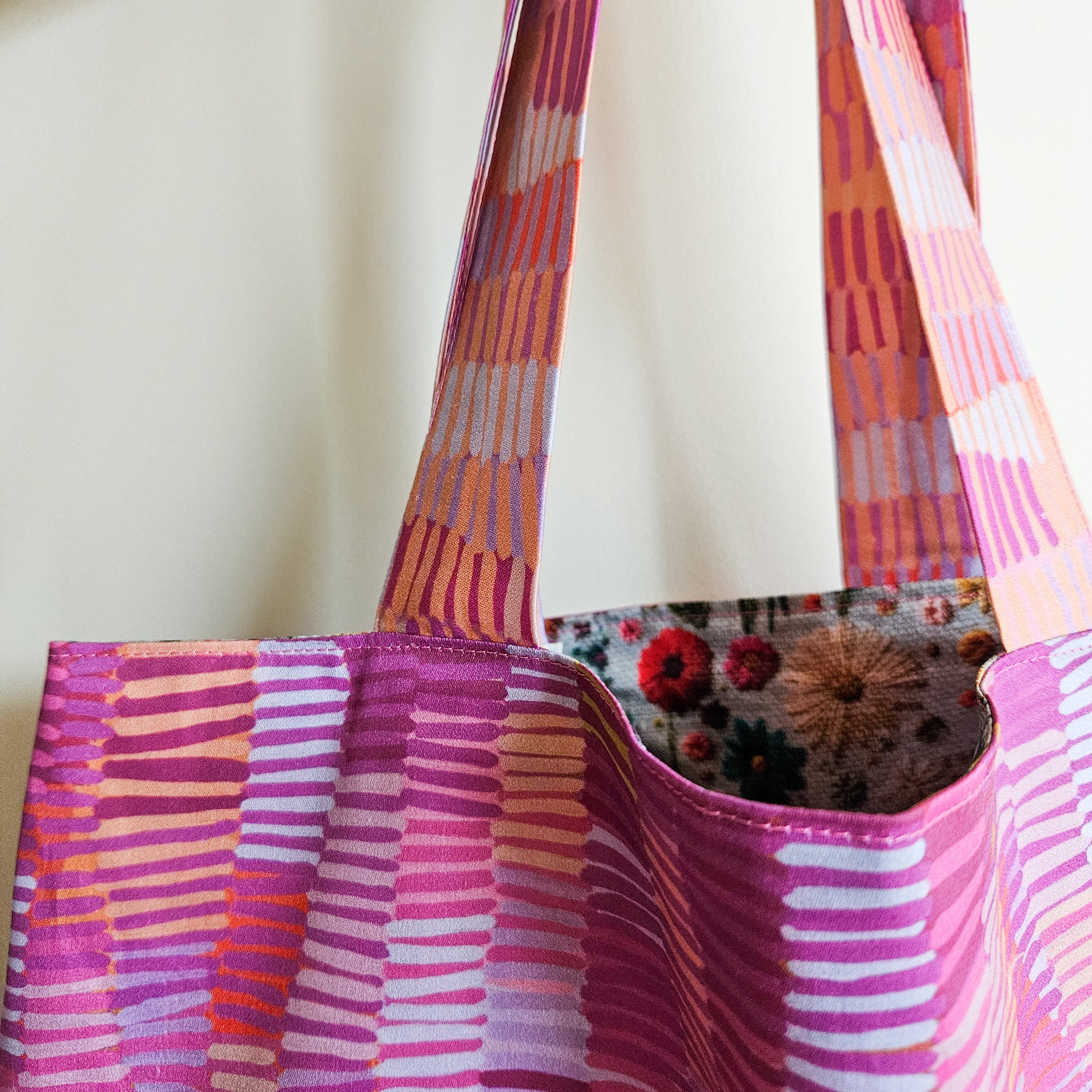 Pink Flamingo print tote bag