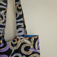 Cobra print tote bag