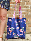 Petal punch print tote bag- Fizzy straps