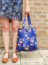 Petal punch print tote bag