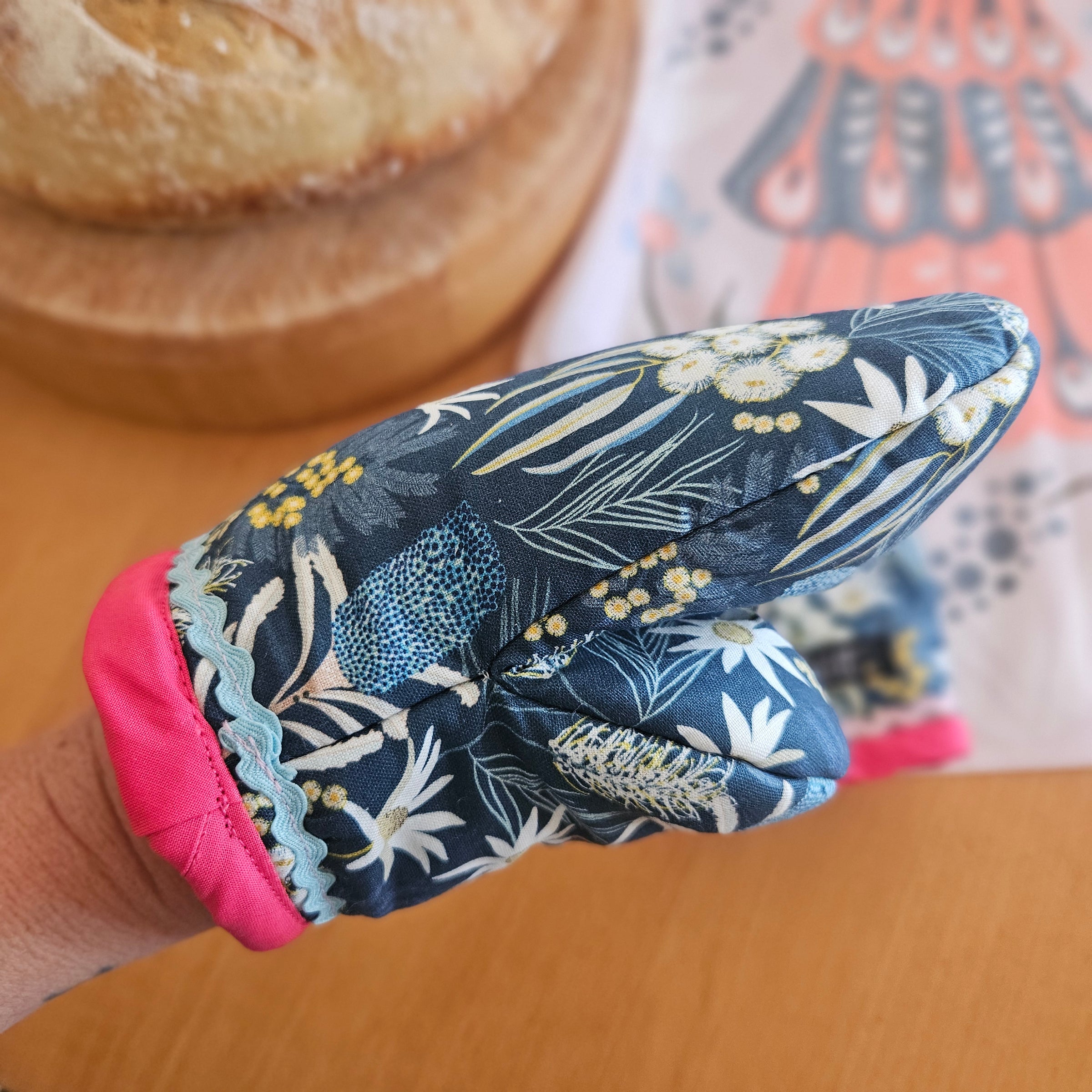 Flannel flower pot holders/oven mitt- set