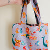 Mermaids print tote bag- small