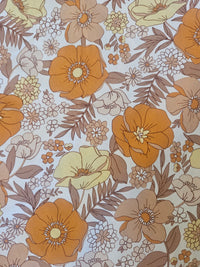 Orange/brown vintage style floral dress