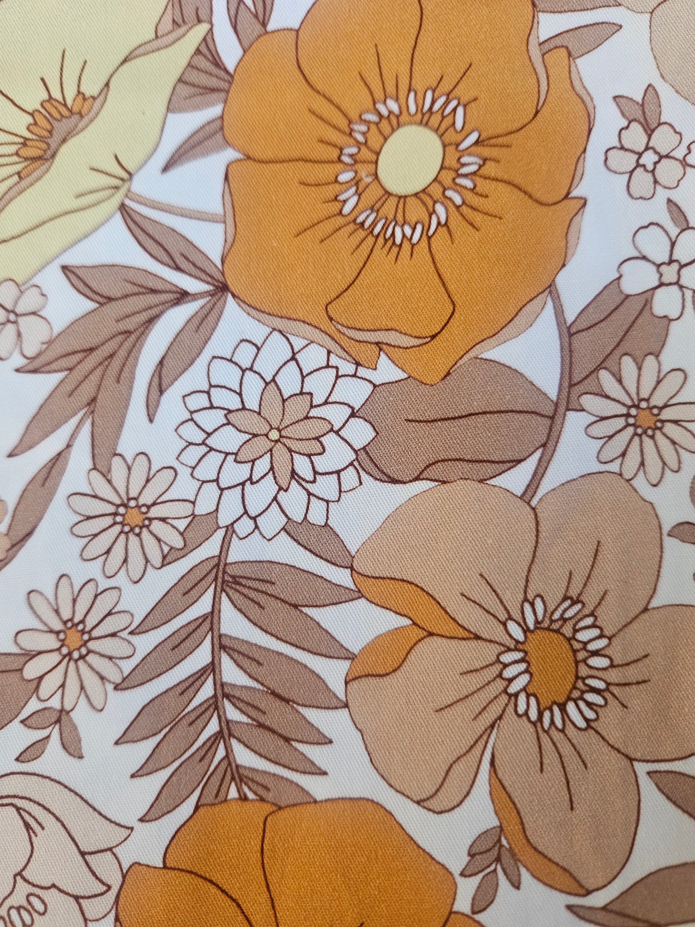 Orange/brown vintage style floral dress