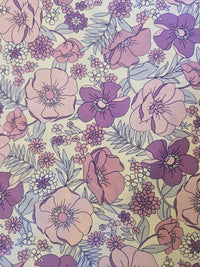 Purple/lilac vintage style floral dress