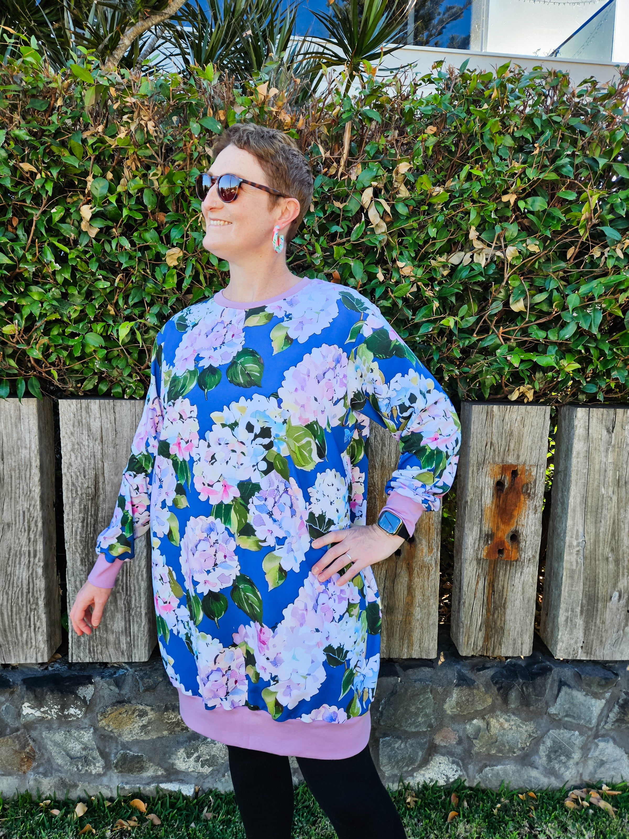 Hydrangeas Tilly Jumper Dress