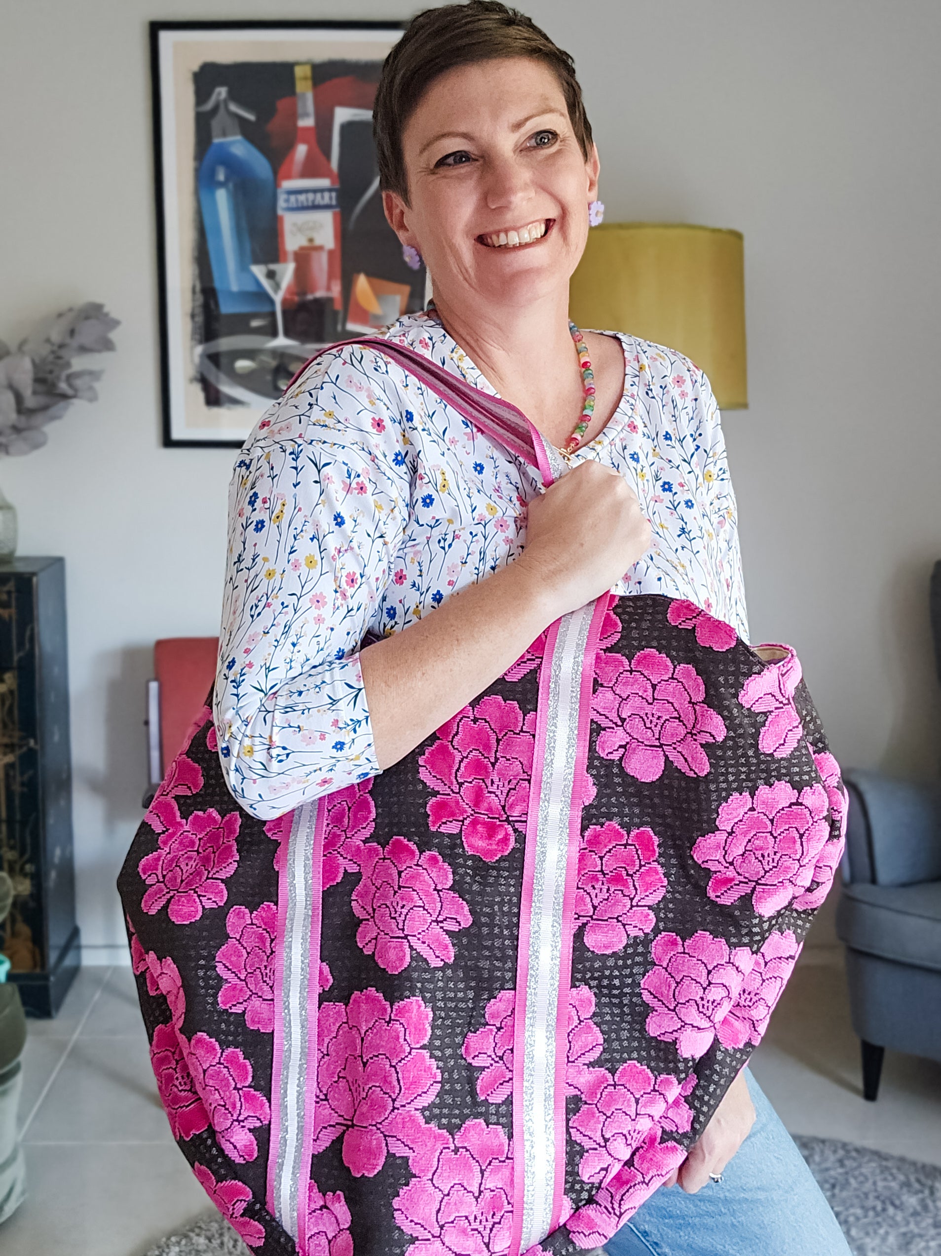 Giant heart tote bag