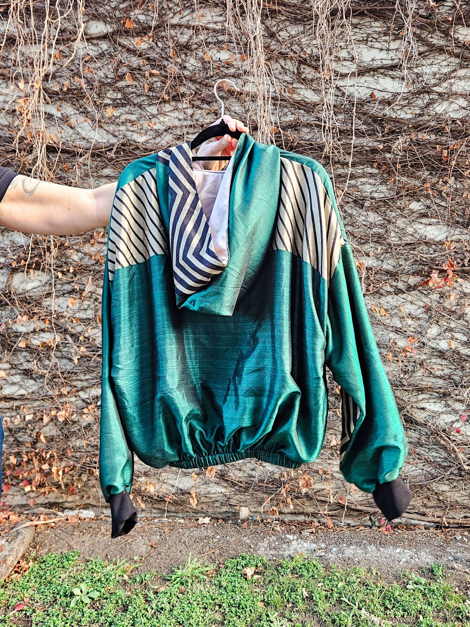 Green/black/gold Sushila Jacket- Small