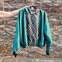 Green/black/gold Sushila Jacket- Small
