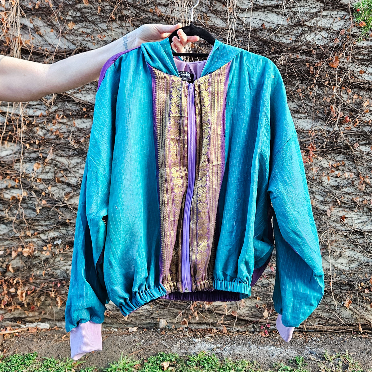 Peacock/purple Sushila Jacket- Extra Small