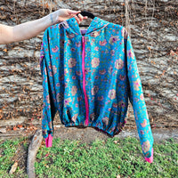 Blue Floral Sushila Jacket- Extra Small