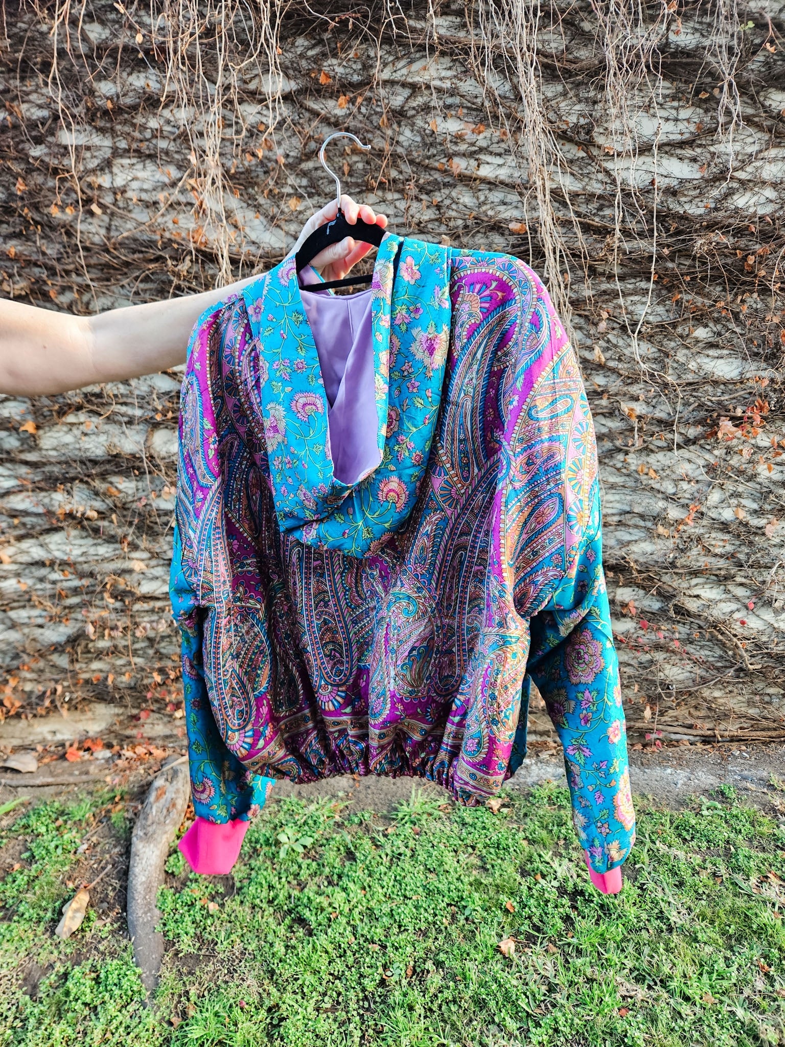Blue Floral Sushila Jacket- Extra Small