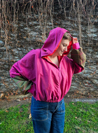 Pink stripe Sushila Jacket- Medium