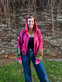 Pink stripe Sushila Jacket- Medium