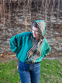 Green/black/gold Sushila Jacket- Small