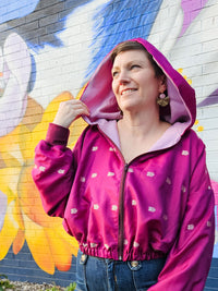 Magenta/gold Sushila Jacket- Medium