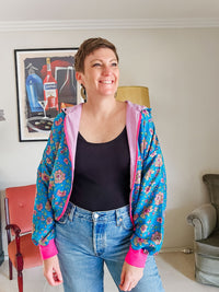 Blue Floral Sushila Jacket- Extra Small
