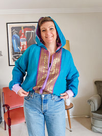 Peacock/purple Sushila Jacket- Extra Small