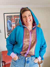 Peacock/purple Sushila Jacket- Extra Small