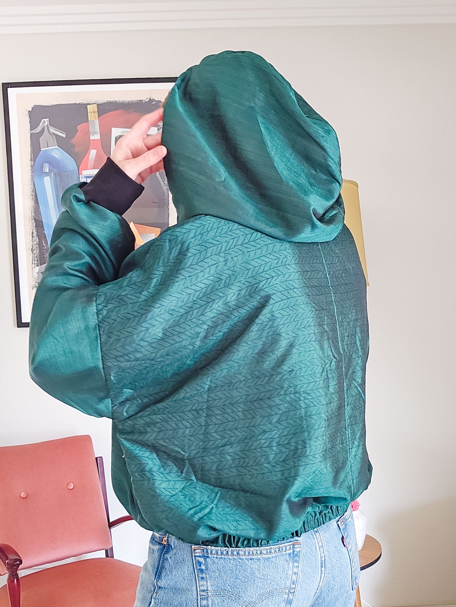 Green/black/gold Sushila Jacket- Medium