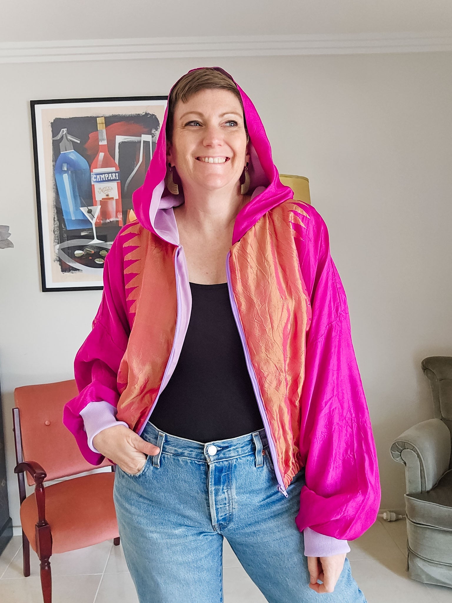 Pink/gold Sushila Jacket- Large