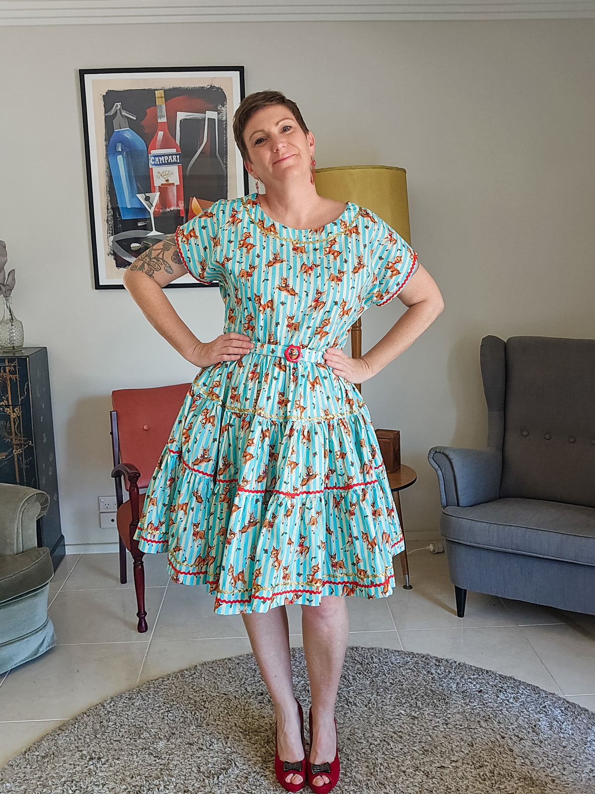 Vintage Deer Patsy Dress
