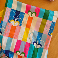 Colourful hearts top