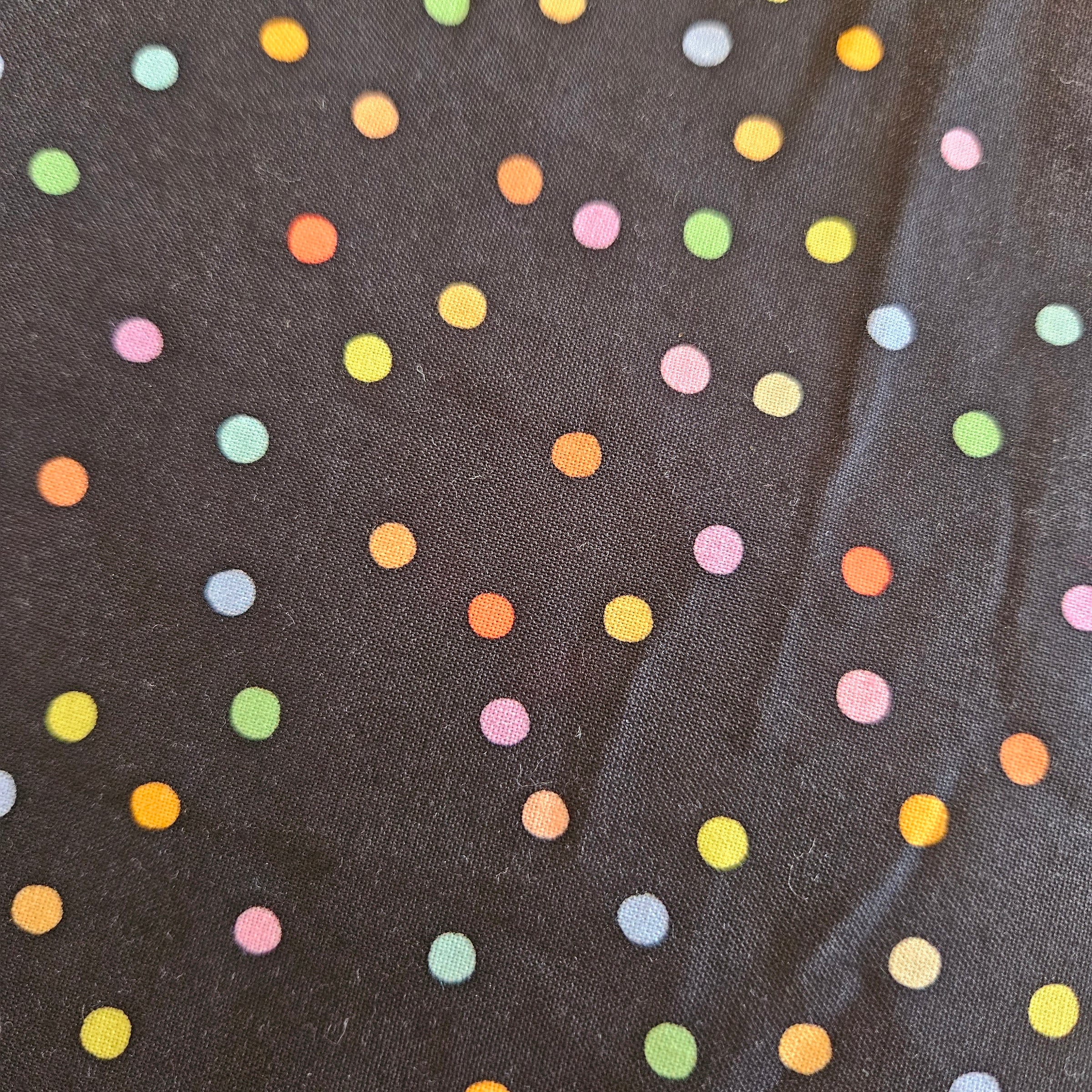 Rainbow polka dot top